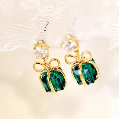 Fashion jewelry clip on Earrings ear false green for female women non pierced | Украшения и аксессуары