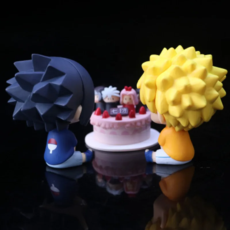 Японское аниме фигурки Наруто игрушки наруто Uchiha Sasuke фигурку 8 см ПВХ Модель Hokage