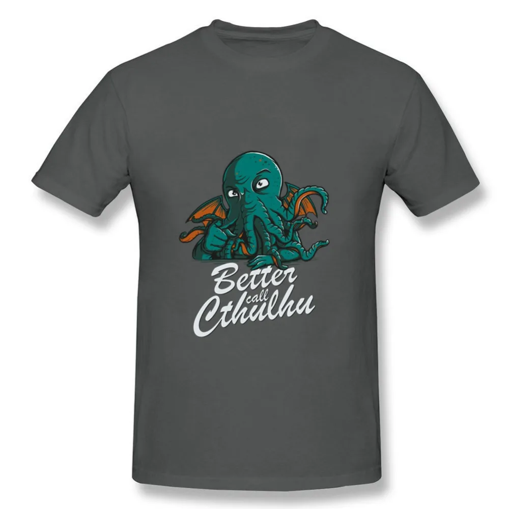 Summer Newest Men anime T Shirt Better Call Cthulhu Design T-Shirt 100%Cotton Short Sleeve Tops Tees Cool Clothes | Мужская одежда