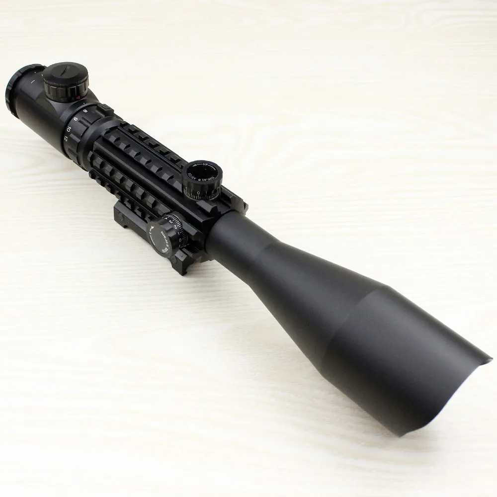 spike Telescopic Sight 4-12x50EG Red Green Dot Reflex 20mm Shotgun Rifle Scopes LLL Night Tactical for Hunting | Спорт и развлечения