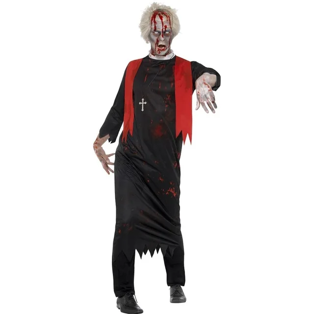 2016 Zombie High Priest Costume Mens Minister Halloween Fancy Dress | Тематическая одежда и униформа