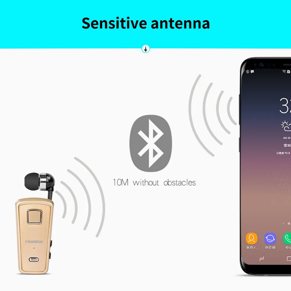 Fineblue F980 Беспроводная деловая bluetooth-гарнитура спортивные наушники для водителей