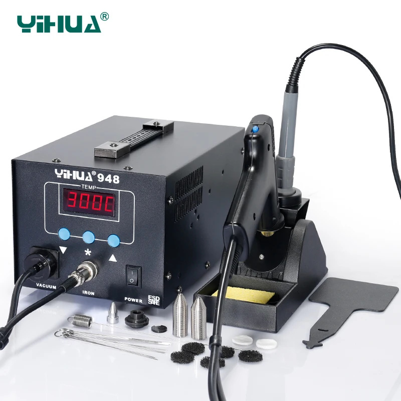 YIHUA948 220 В 110 в цифровой SMD паяльник высокого качества всасывающий оловянный пистолет ручка паяльная станция Сварка