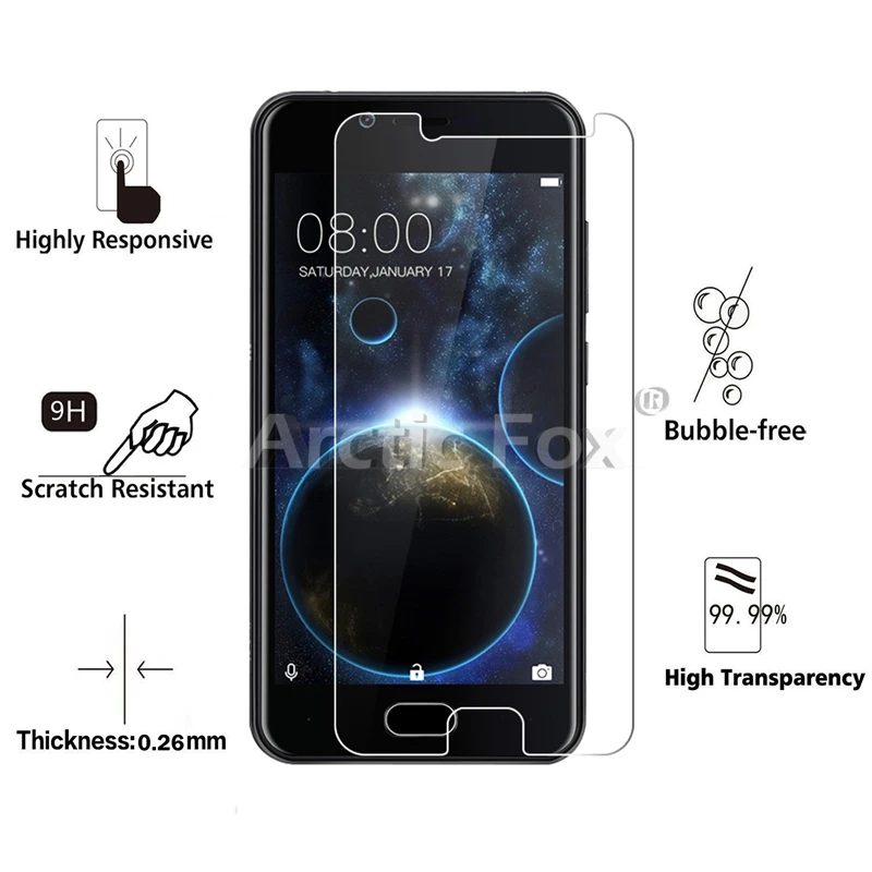 10 Pcs/Lot Premium Tempered Glass For Doogee Shoot 2 5.0 inch Screen Protector Toughened protective film | Мобильные телефоны и