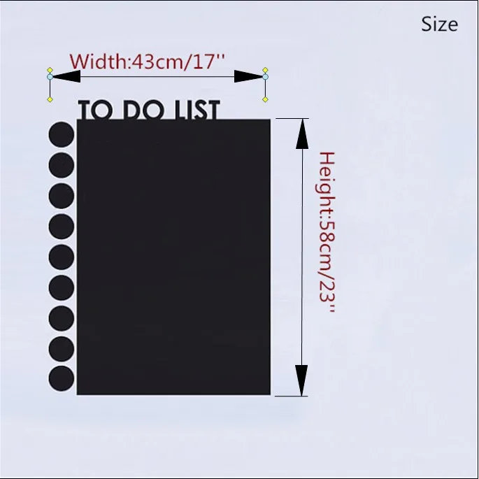 To Do List Planner календарь доска черная виниловая наклейка на стену Наклейка ZYVA-221-NA