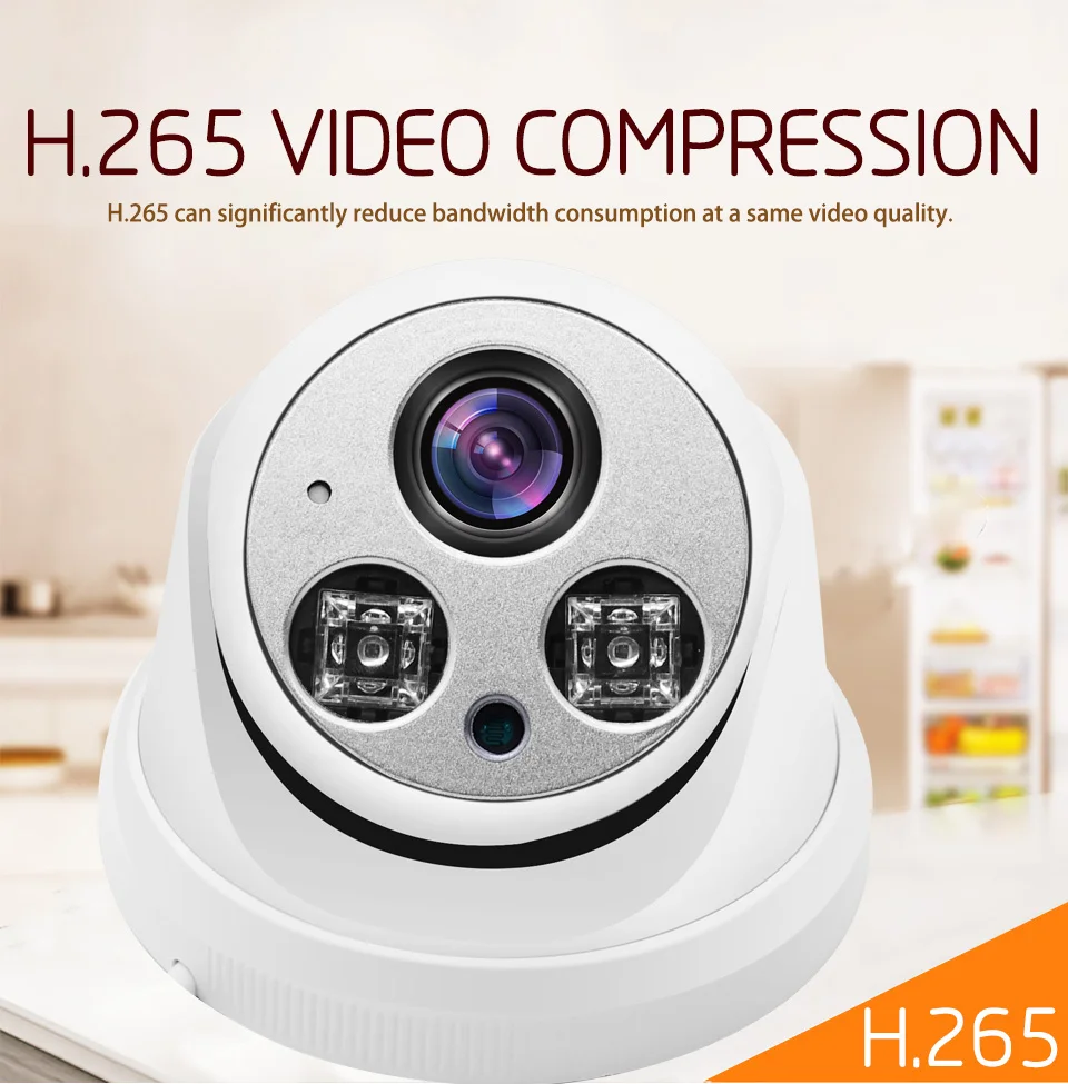 Внутренняя аудио IP камера 1080P 3MP 5MP Крытая купольная камера видеонаблюдения IP DC 12V 48V PoE опционально