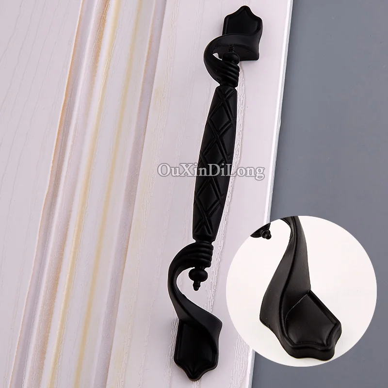 Дизайн 10 шт. европейская античная кухонная ручка для мебели классические черные