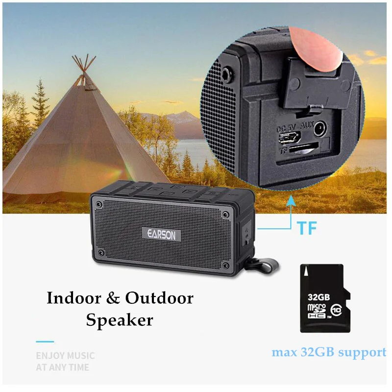 Новинка EARSON ER890 bluetooth 4 2 динамик наружная Портативная Беспроводная колонка NFC