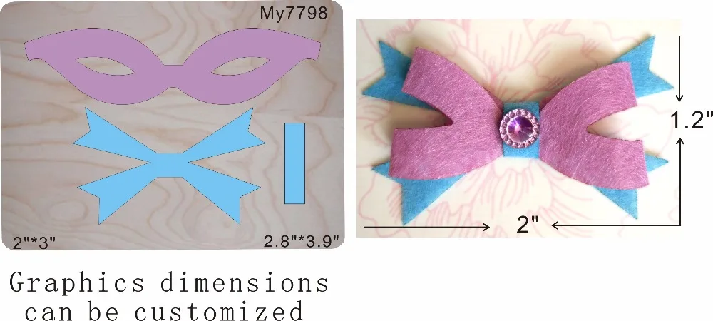 BOW wood moulds die cut accessories wooden Regola Acciaio Die Misura (MY ) | Дом и сад