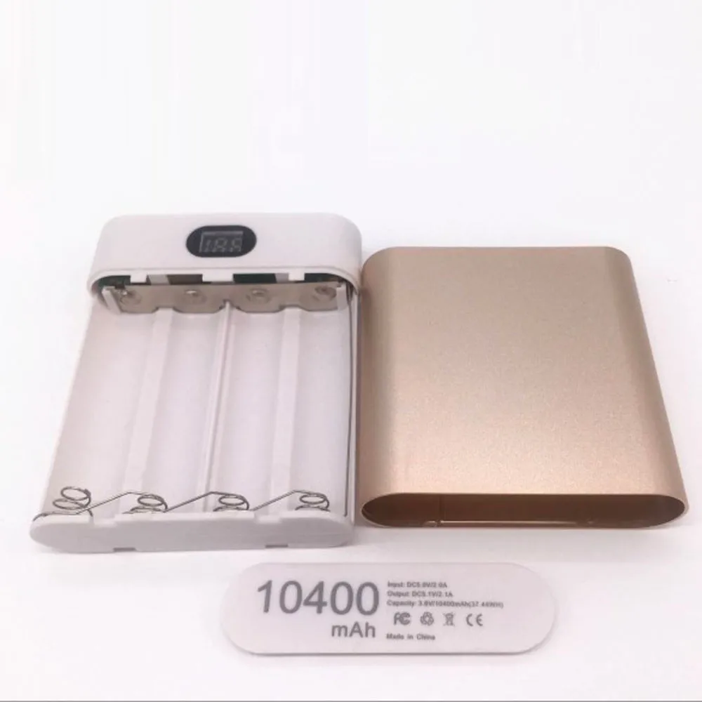 Чехол для внешнего аккумулятора 5 В двойной USB 4X 18650 зарядное устройство