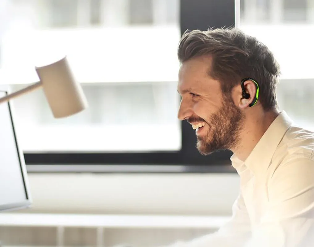 Беспроводные наушники с крючком Bluetooth микрофоном для iphone 7 8 plus x xr xs вождения andriod