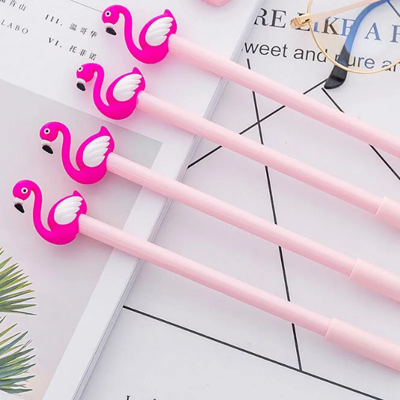 Из мультфильма Холодное сердце 1 шт. гелевая ручка в виде фламинго Kawaii маленький