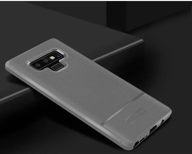 Роскошный кожаный ТПУ чехол Личи узор ударопрочный мягкий для samsung Galaxy Note 8 9 On6 2018