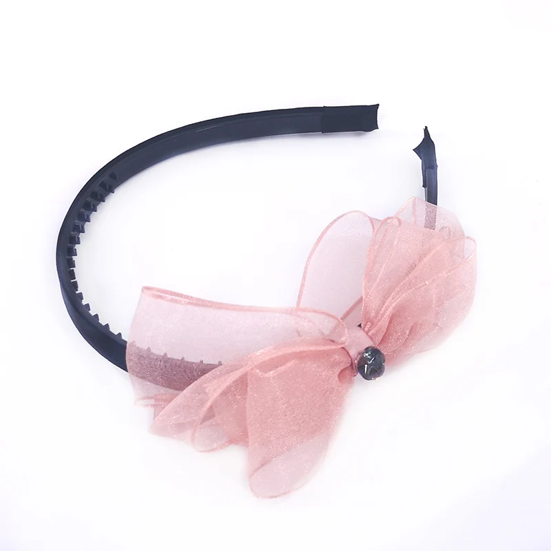 Пряжа для маленьких девочек бант повязка на голову Детский пластиковый обруч