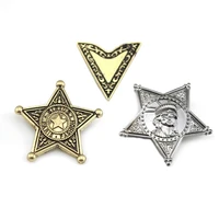 lots 2 pcs vintage style star triangle statue of liberty brooch badge brooches pin for women gift unisex jewelry men accessory