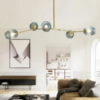kitchen modern pendant light bar gradual blue glass lamp gold pendant lighting bedroom large pendant lights study ceiling lamp