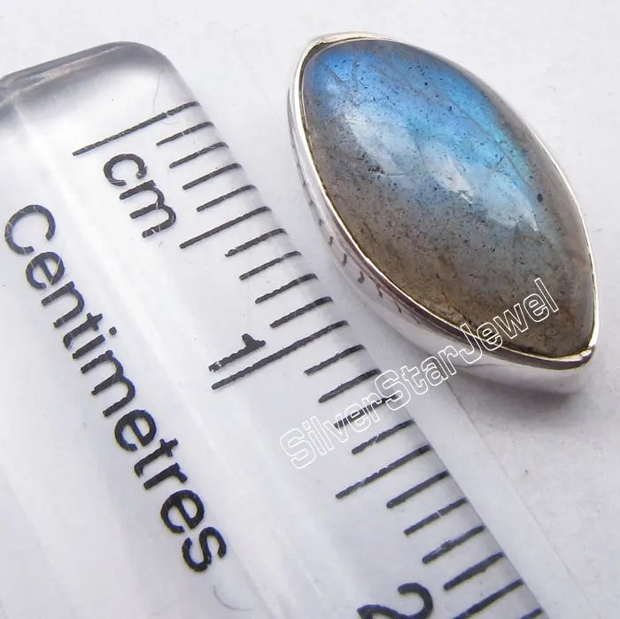 Твердые серебряные кабошон Лабрадорит Маркиза прекрасные s Post серьги 1.5CM1 пара сережек
