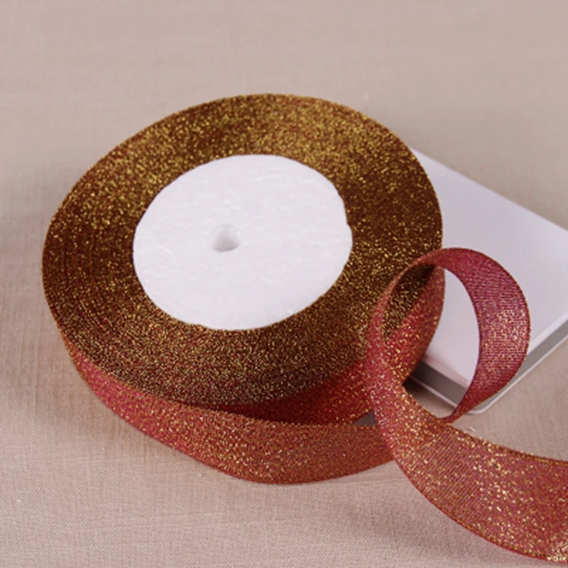 25 Ярдов мм 1 ''ширина блеск ленты подарочная упаковка ремень свадьба