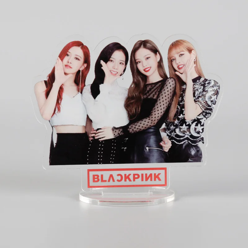 BLACKPINK Дважды черный розовый акриловый стенд реальности гуманоид прозрачный милый Настольный Декор стоп знак дропшиппинг - Цвет: BLACKPINK
