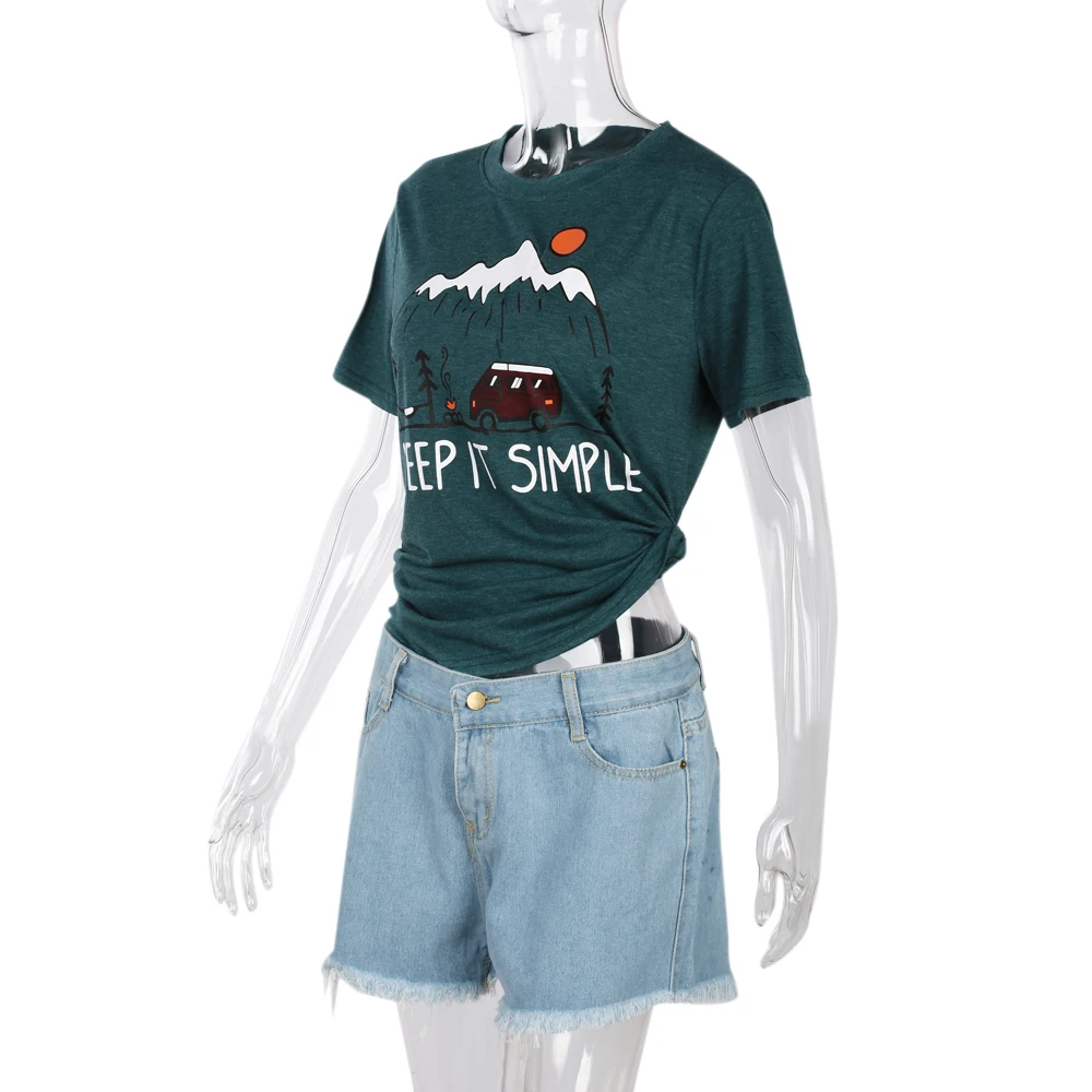 Футболка женская простая с коротким рукавом 2019|Футболки| |