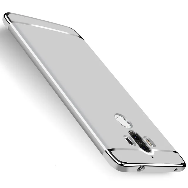 Серебристый Чехол для huawei mate 7 8 9 10 Pro, Роскошный чехол для телефона Koosuk, чехол для huawei mate 9 mate 10 Lite, позолоченный жесткий чехол - Цвет: Серебристый
