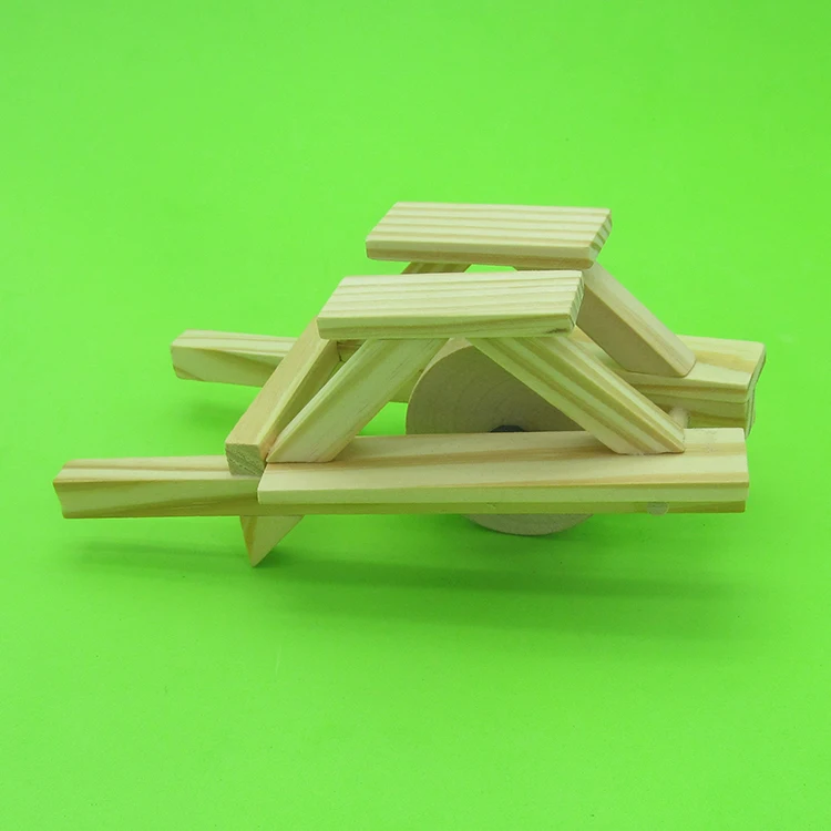 Diy тачка деревянная детская ручная сборка материал набор наука головоломка