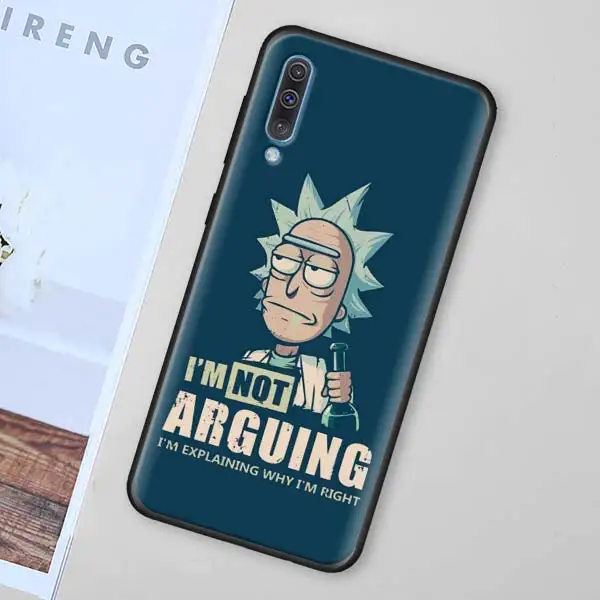 004 Рик и Морти силиконовый мягкий чехол для samsung Galaxy A50 A70 A40 A10 A20 A30 A60 A9 A8 A6 A7 черный чехол Крышка - Цвет: 004