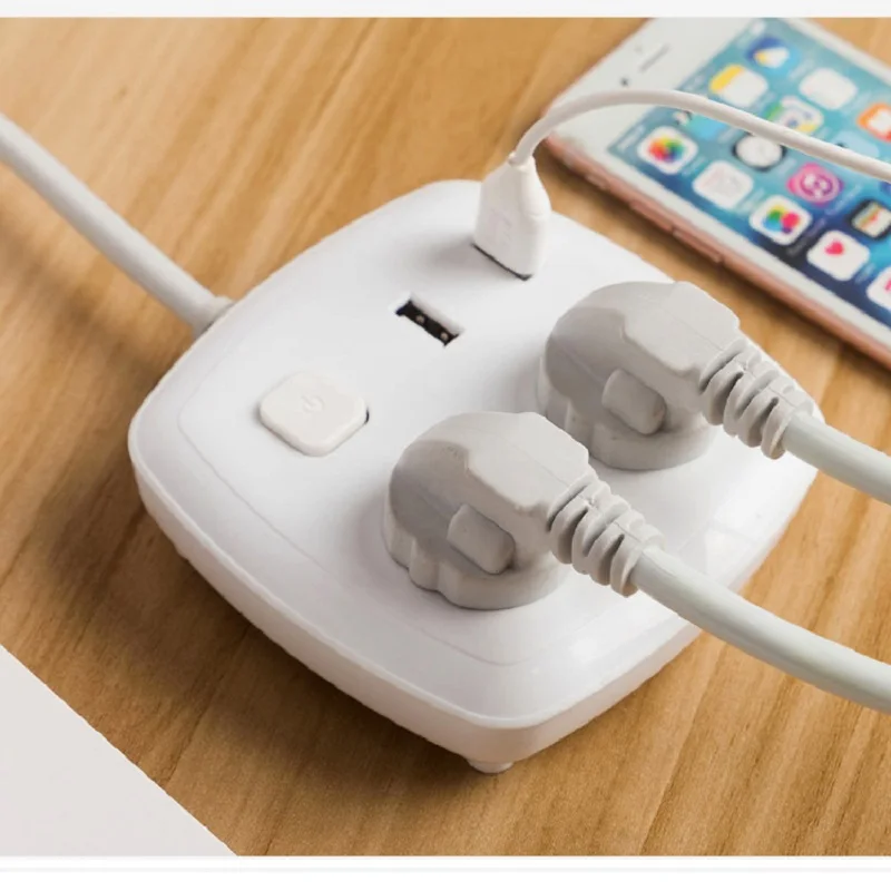 Умная розетка USB 5 в 2 А сетевой фильтр с защитой от перенапряжения 3USB порта для
