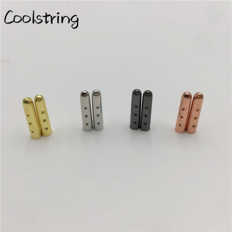 Coolstring, 4 шт./1 набор, 3x17 мм, с открытым носком, блестящие шнурки для обуви, комплекты кроссовок, металлические наконечники для одежды, кружевные наконечники, шнурки, сделай сам