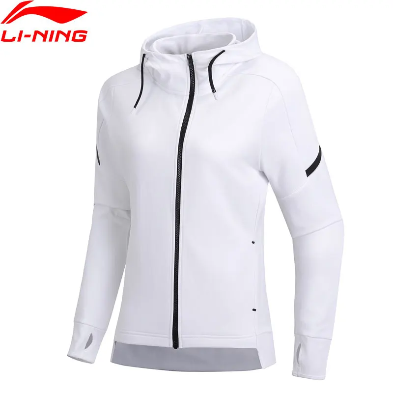 Li-Ning Женская тренировочная толстовка с капюшоном на молнии 100% полиэстер