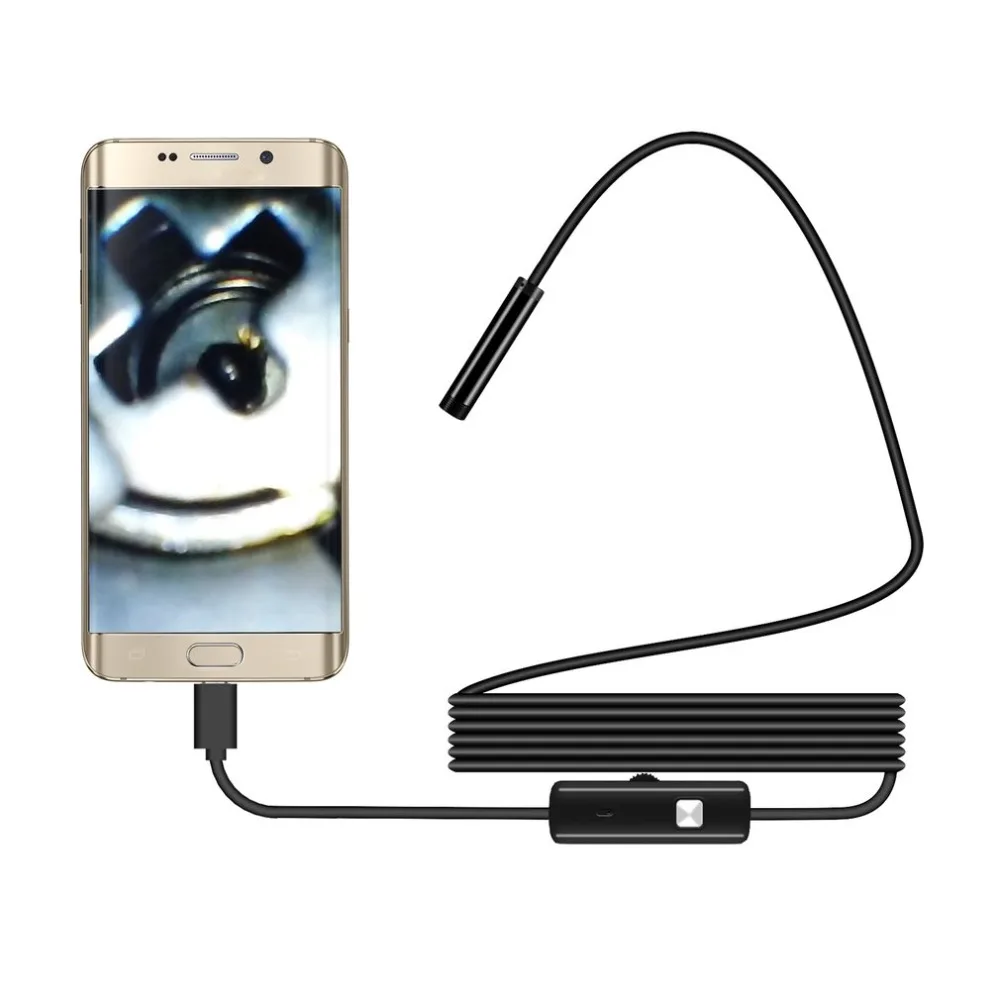 7 мм lensWIFI мини Endoscope1M 2 м 3,5 м кабель Водонепроницаемый мягкий кабель Бороскоп Инспекции Камера змея Камера 8 светодиодный для Android