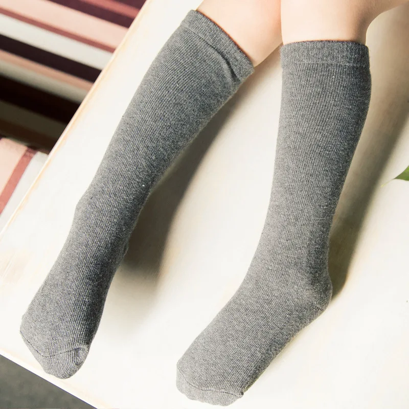 Хлопковые чулки по колено из 2 предметов милые Плотные для девочек детские зимние