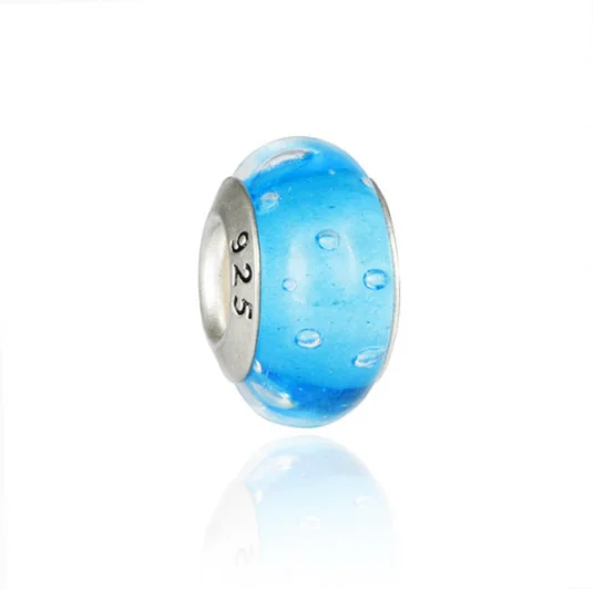 Fit Pandora очаровательные серебряные 925 оригинальные бусины для изготовления ювелирных изделий на День святого Валентина Joyas Mary Poppins Bijoux A-018 - Цвет: Синий