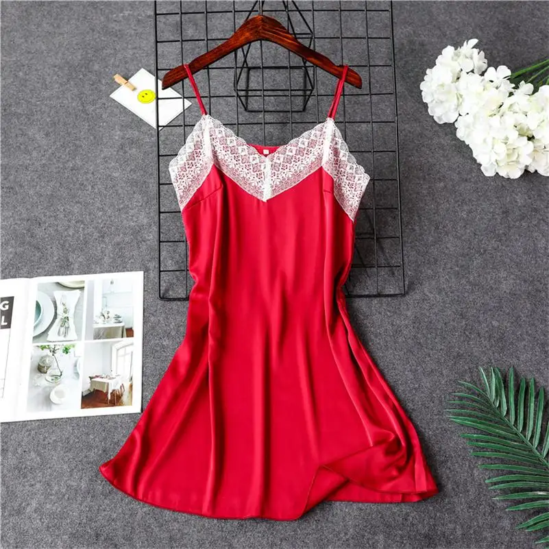 Style 21 4 шт. женские сексуальный прозрачный шелк сатиновая Пижама женская пижама с кружевами комплект, одежда для сна, одежда для дома, одежда для сна, для Для женщин - Цвет: Style 21