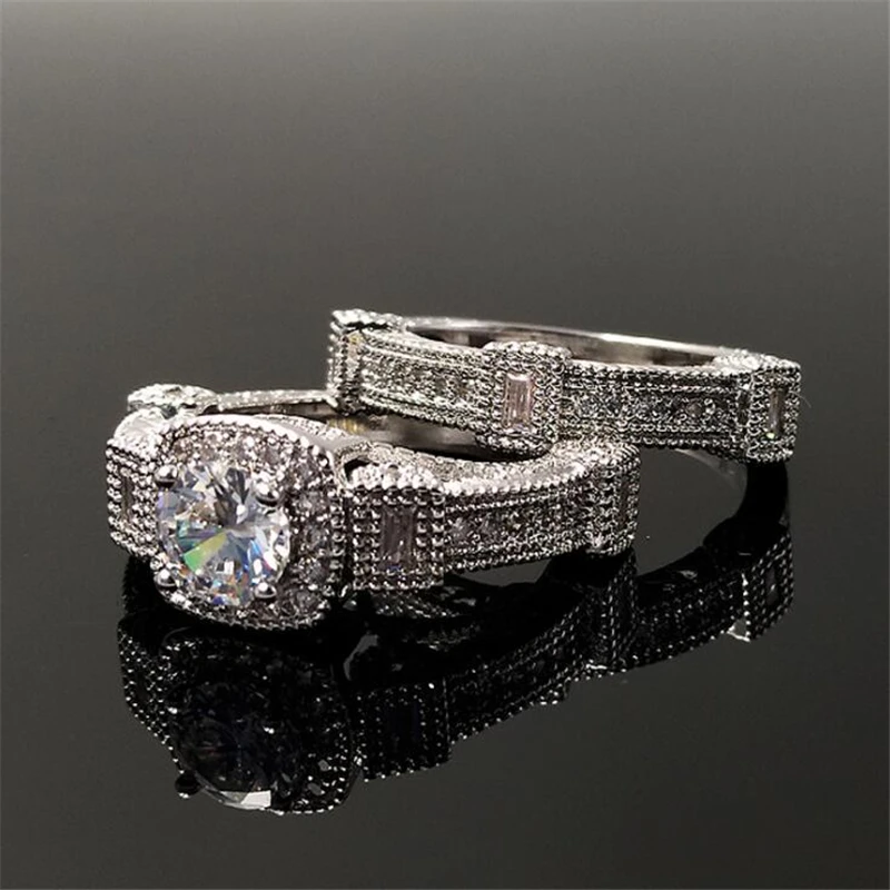 Бренд Ataullah Princess Cut ювелирные изделия настоящее качество покрытые белым