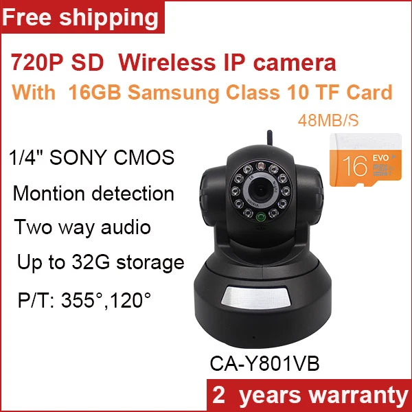 IMIEYE Hotsale HD 720 P беспроводной wi-fi мини PTZ ip-камера с 16 ГБ TF карта Onvif P2P плагин играть