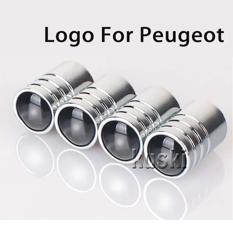 For Peugeot 4x шины для легковых автомобилей колеса клапана колпачки для peugeot 5008 206 307 308 407 207 3008 208 508 406 301 2008 аксессуары - Название цвета: For Peugeot