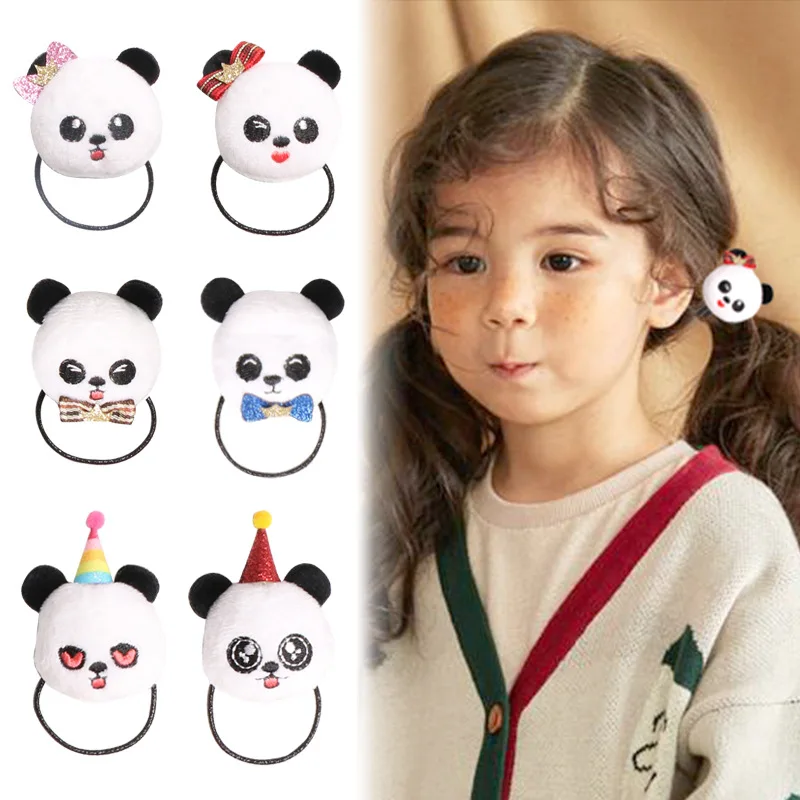 Children Cartoon Hair Accessories Panda Emoji Clip Hairpin Cute Child Bow Headband Rope Princess Crown | Детская одежда и обувь