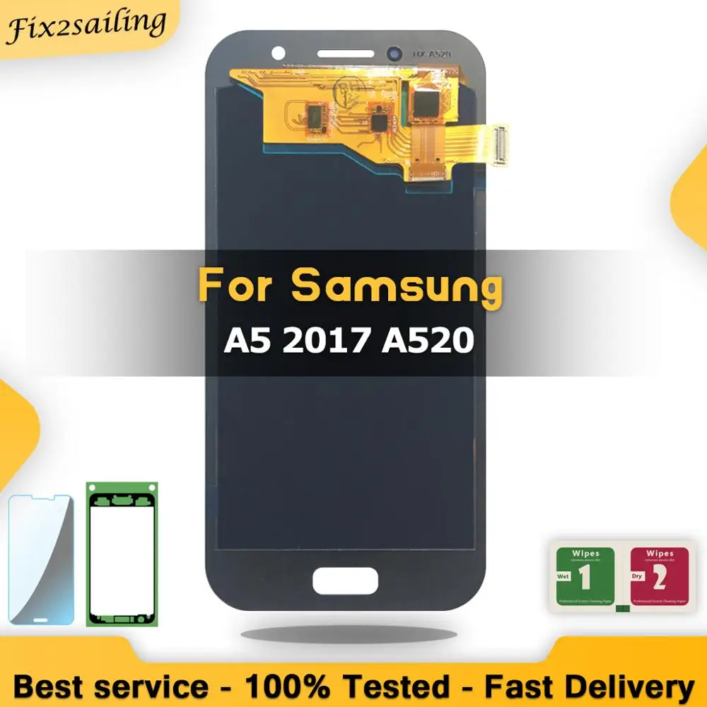 Супер AMOLED ЖК-дисплей для samsung Galaxy A5 дисплей A520 A520F A520F/DS ЖК-экран Замена дигитайзер сборка протестирована