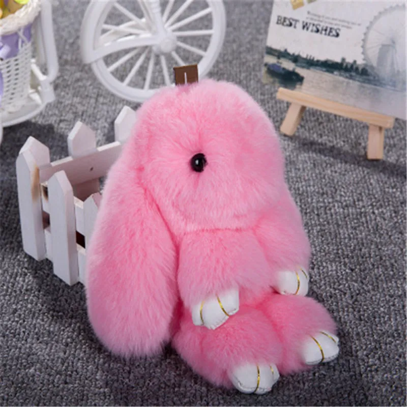 Супер милый мягкий пушистый кролик плюшевые игрушки Подвески Кролик куклы сумка