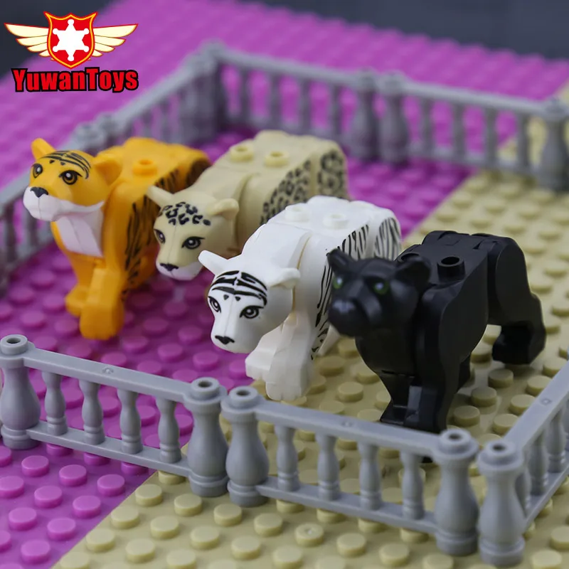 Строительные блоки MOC Friends City креативный мини город животные мир тигра пантера
