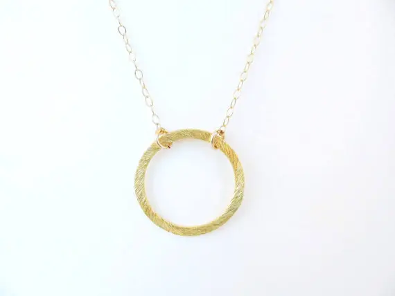 yiustar Long Necklace Women Tone Metal Hoop Circle Pendant Simple Geometric Round for XL083 | Украшения и аксессуары