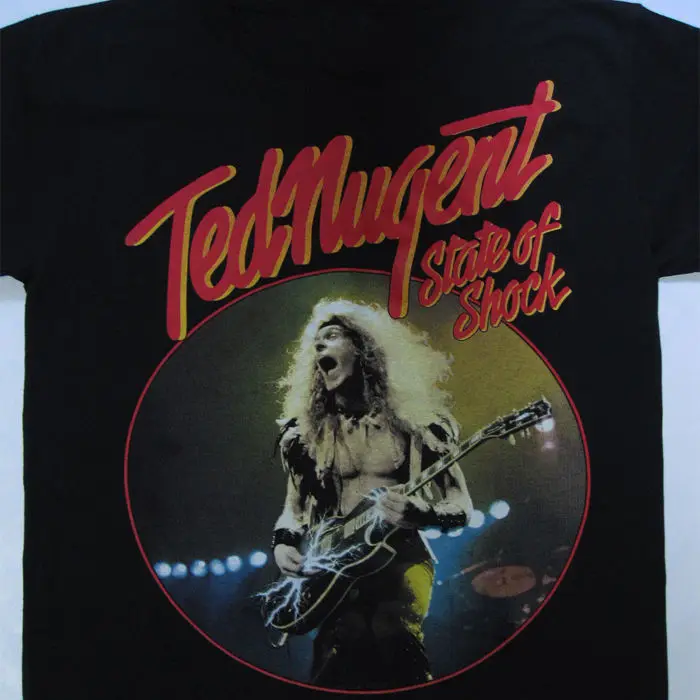 Тед Ньюджент состояние шока Tour ྋ футболка Для мужчин Размеры S до 3XL|men tshirt|t-shirt