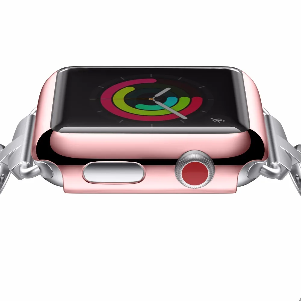 Чехол из поликарбоната для Apple Watch 5, 4, 3, защитный чехол для экрана 42 мм, 44 мм, 38 мм, 40 мм, ударопрочный защитный чехол