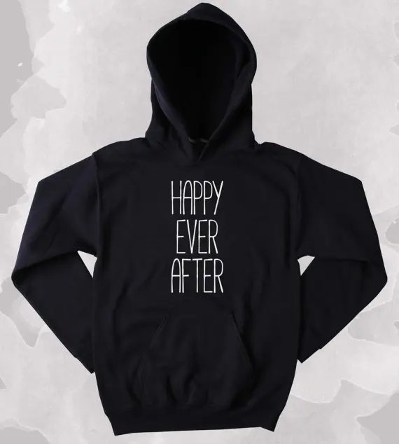 

Reader Hoodie Happy Ever After Slogan Bookworm Nerdy Fairy Tale Clothing Tumblr Sweatshirt-Z145