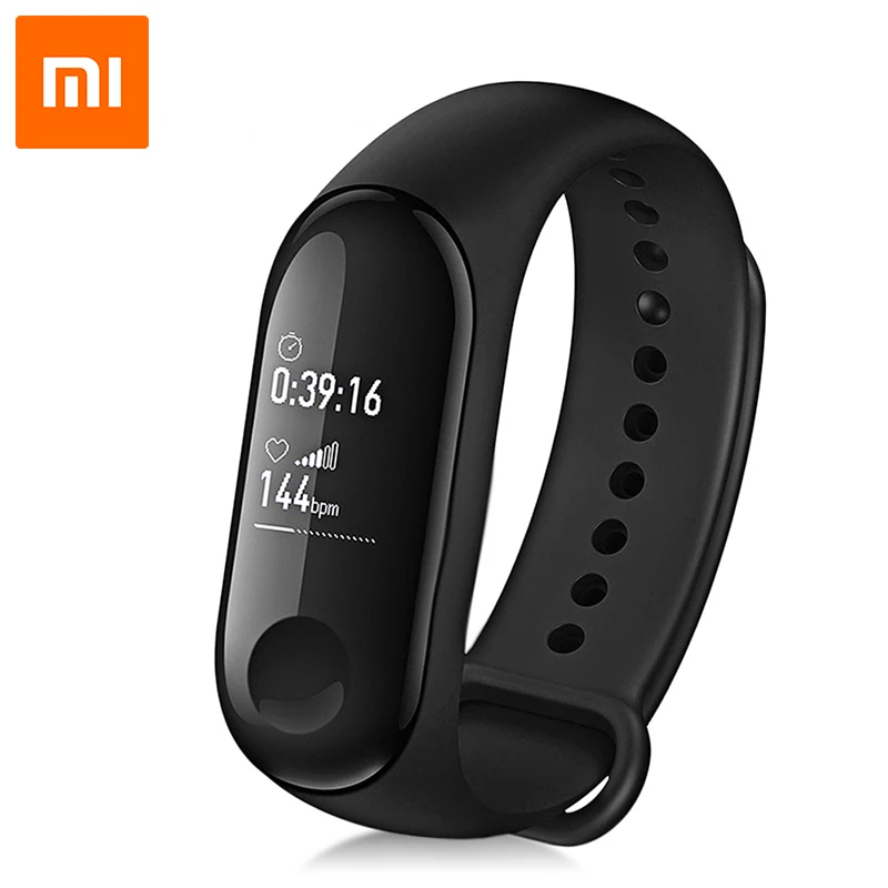 Оригинальный фитнес трекер Xiaomi Mi Band 3 водонепроницаемый смарт браслет пульсометр