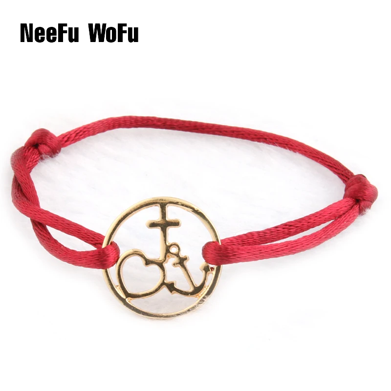 NeeFuWoFu веревка галстук сплав браслеты с буквами Pulsera Богемия de Madera Pulseira Estrela Cinco Pontas