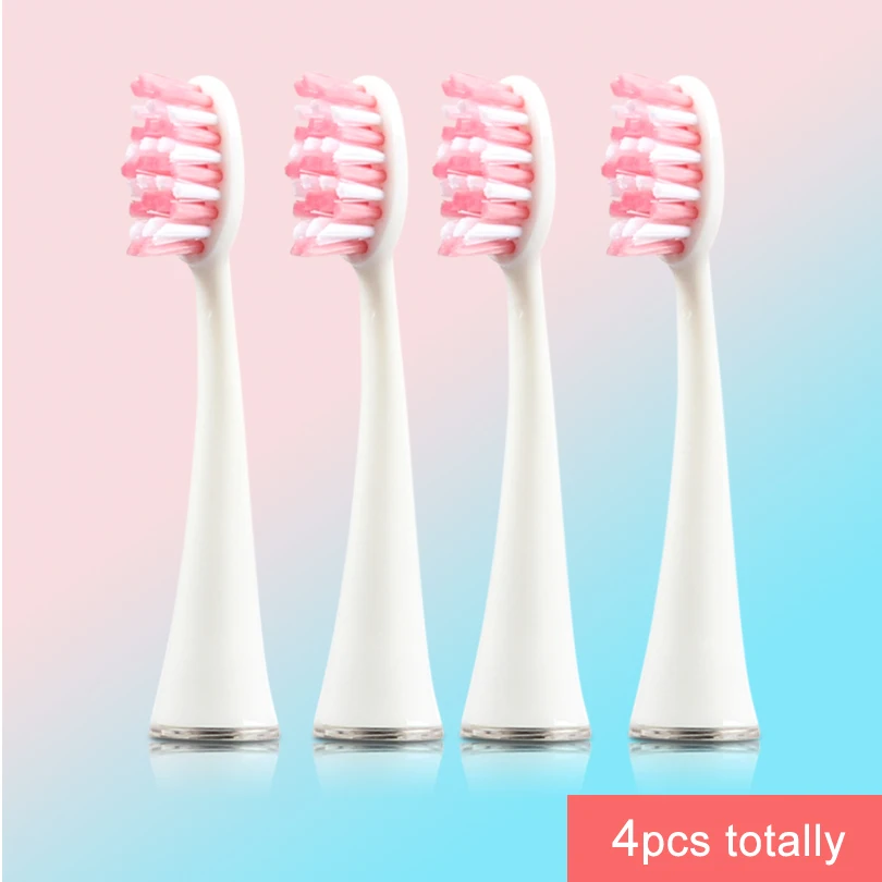 white 4 шт./лот, сменная щетка SEAGO для SG986/SG987, супермягкая щетина Dupont, головки для электрической зубной щетки, оригинальные отбеливающие зубы - Цвет: white