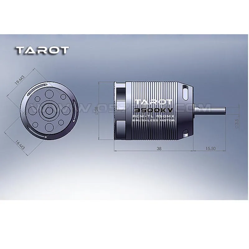 Tarot 450MX (3500KV) Бесколлекторный двигатель фотоэлемент 450 для вертолета 3-6S | Игрушки и