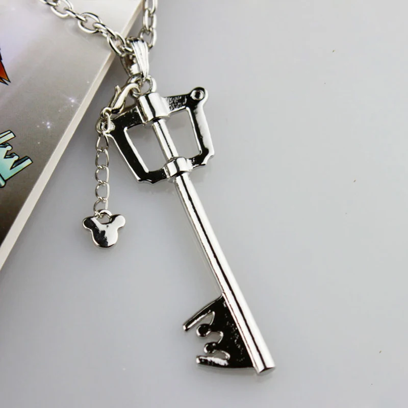 necklace W3327 ключ-клинок из Kingdom Hearts Металл Цепочки и ожерелья игровые ювелирные изделия аксессуары фигурка игрушка для костюмированного представления, подарок - Окраска металла: necklace